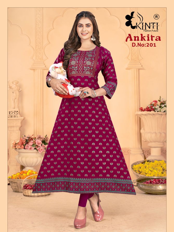 Ankita 2 By Kinti 201 To 208 Anarkali Kurtis Catalog
